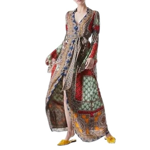 Sz XS ALICE + OLIVIA Jaylen Scarf Print Maxi Dress NWT - Picture 2 of 13